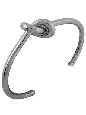 Celine Knot Extra Thin Bracelet Metal Silver